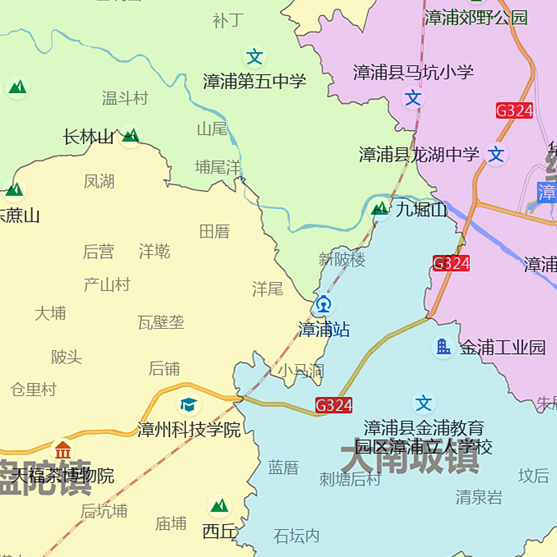 漳浦縣地圖福建省漳州市高清寫真布防水防曬行政交通.